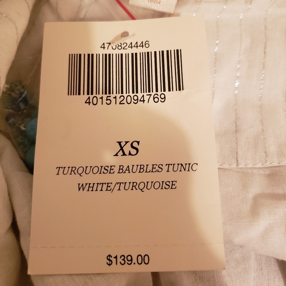 Boston Proper Turquoise Baubles Swim Cover-up XS - Picture 5 of 6